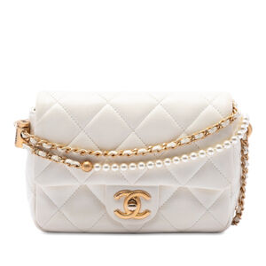 Pre-Loved Chanel Mini Quilted Lambskin Pearl My Perfect Single Flap